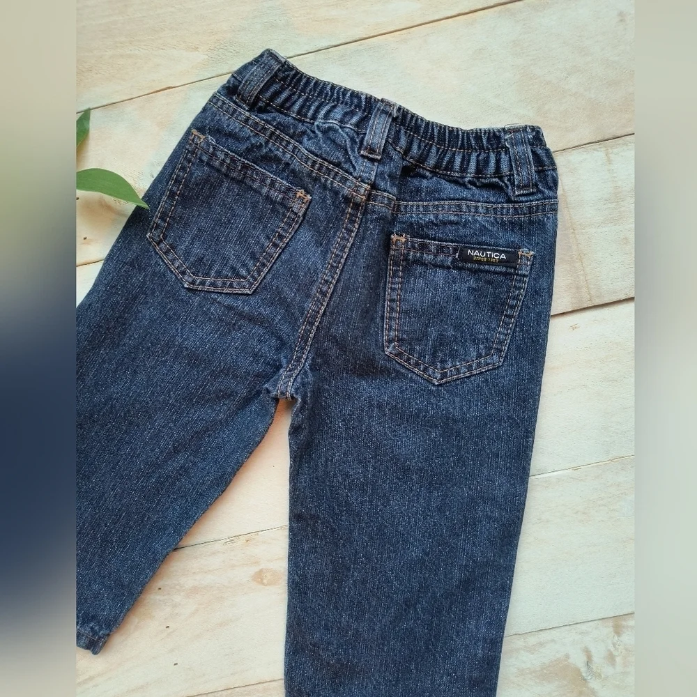 Nautica Baby Boy Denim Wide Leg Jeans Blue Size 18 Months